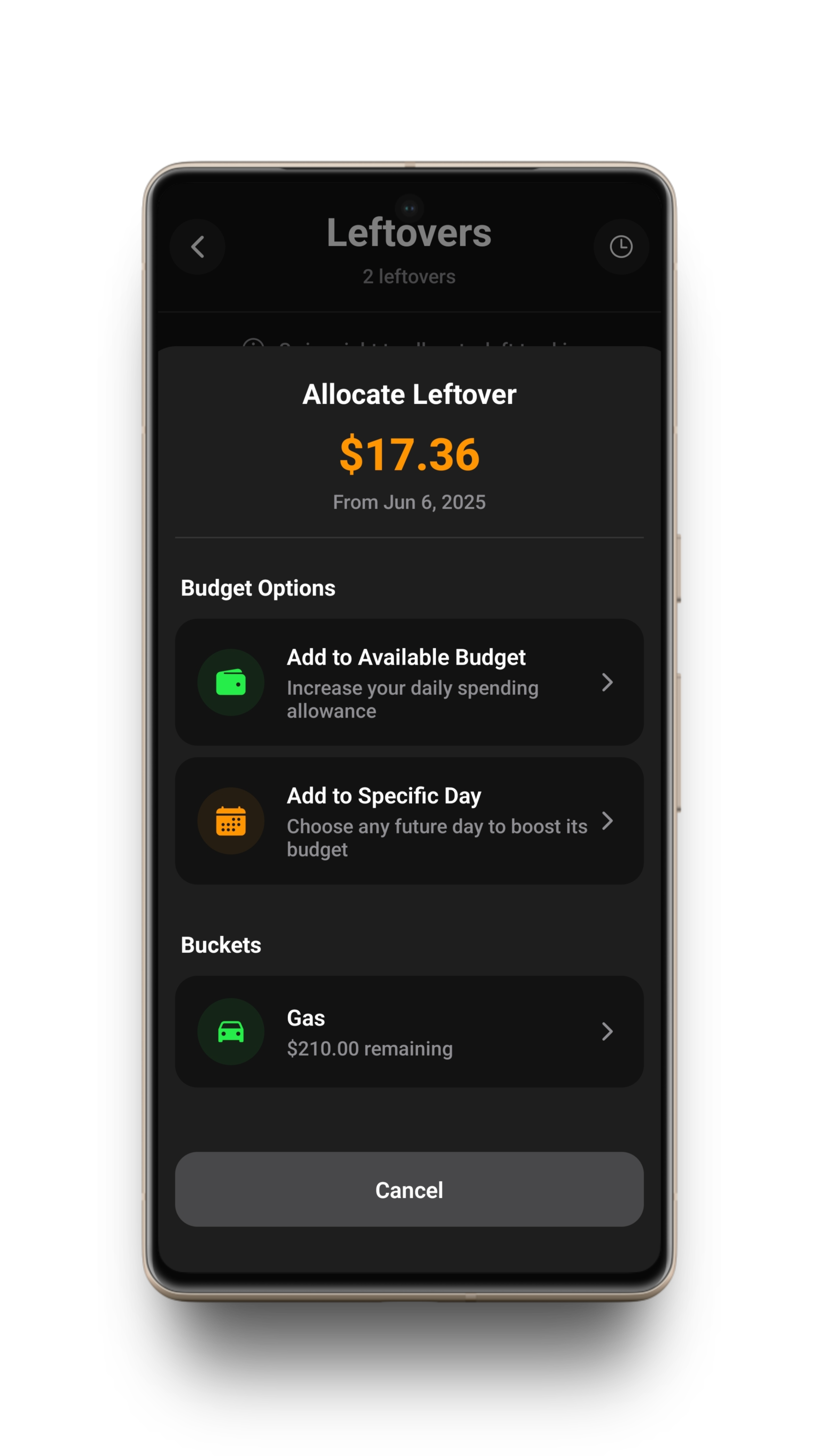 Allocate Leftovers